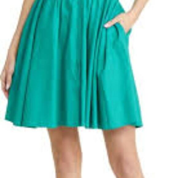 CHELSEA 28 RUFFLE SLEEBE BUTTON UP GREEN DRESS SIZE SMALL - Picture 12 of 12